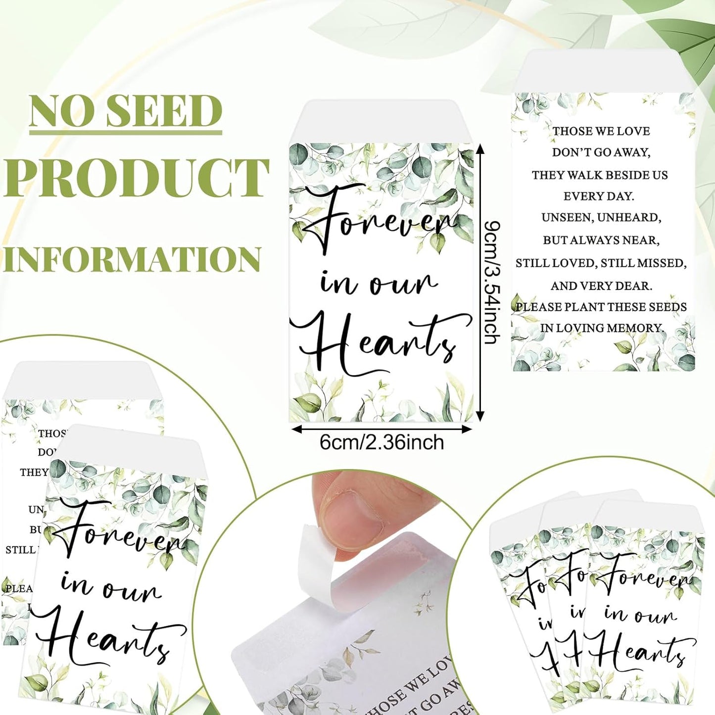 Ctosree 50 Sets Funeral Favors for Guests Greenery Celebration of Life Gifts Include Seed Packet Flowerpot Thank You Cards Hemp Ropes Organza Bags for Guest Funeral Party Memorial Party Return Gifts