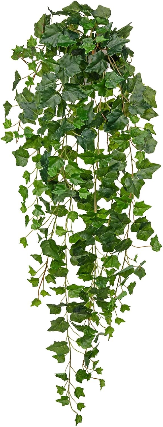 Hollyone Artificial Hanging Plants Wall Potted 47.2" Fake Ivy Vine Faux Ivy Leaves Hanging Greenery Plants for Wall Home Indoors Outdoors Garden Patio Decor