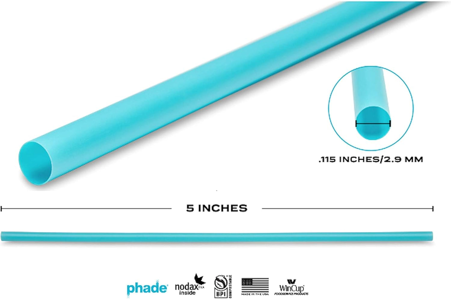 phade Eco-Friendly Cocktail and Coffee Straws/Stirrers 1,000 Count - Sustainable Marine Biodegradable Compostable Stirrer, 1 Pack