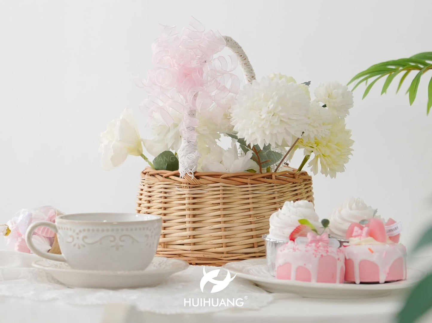 HUIHUANG Pink Bows for Gift Wrapping Pink Curly Gift Bows 5 inch x 8 Counts Self-Adhesive Curly Ribbon Bow for Presents, Paper Bag, Baby Shower Favors, Wrapping Accessories, Party Decor