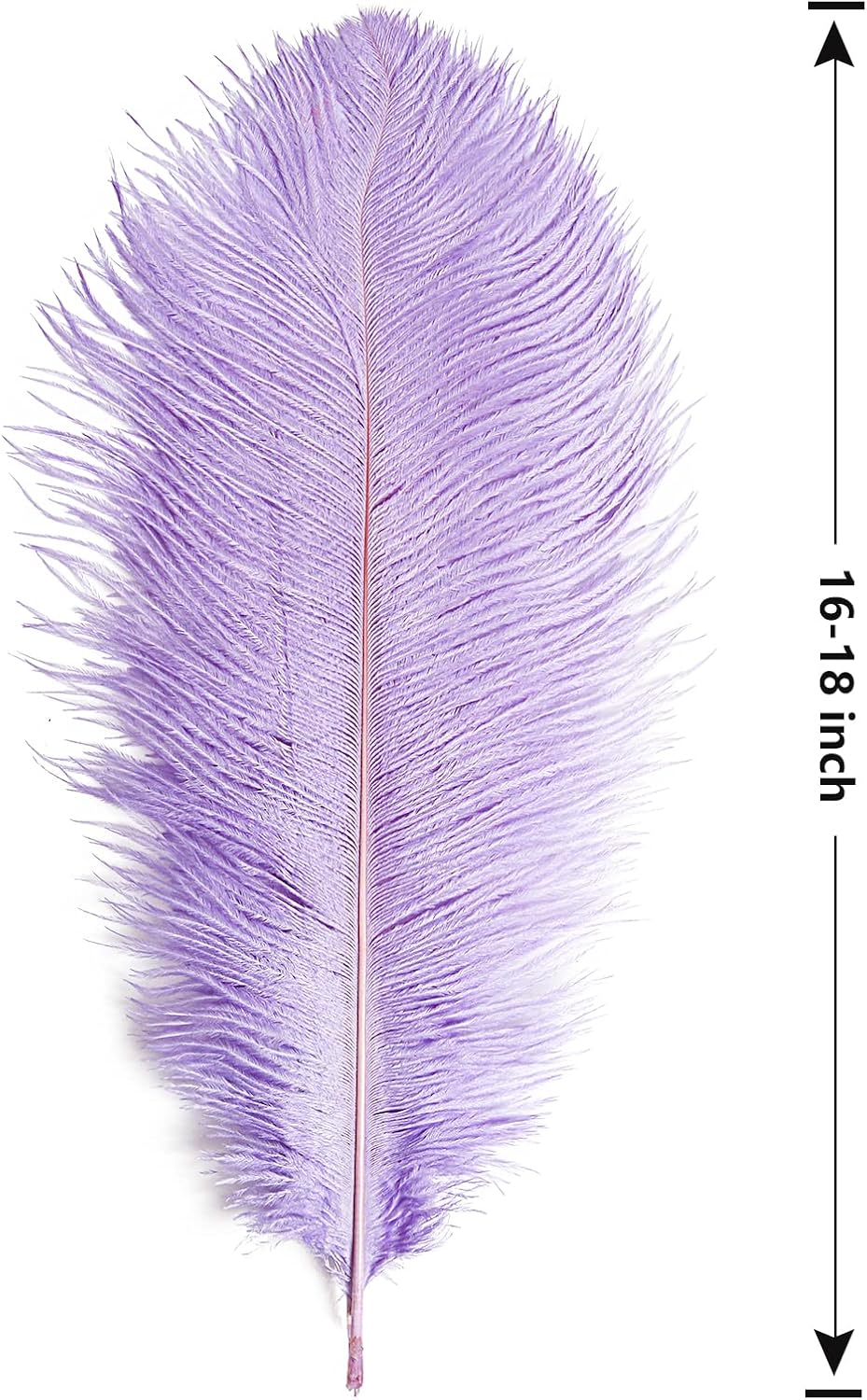 THARAHT Lavender Ostrich Feathers 12pcs Large Natural Bulk 16-18Inch 40cm-45cm for Wedding Party Centerpieces Easter Gatsbi and Decoration Feather