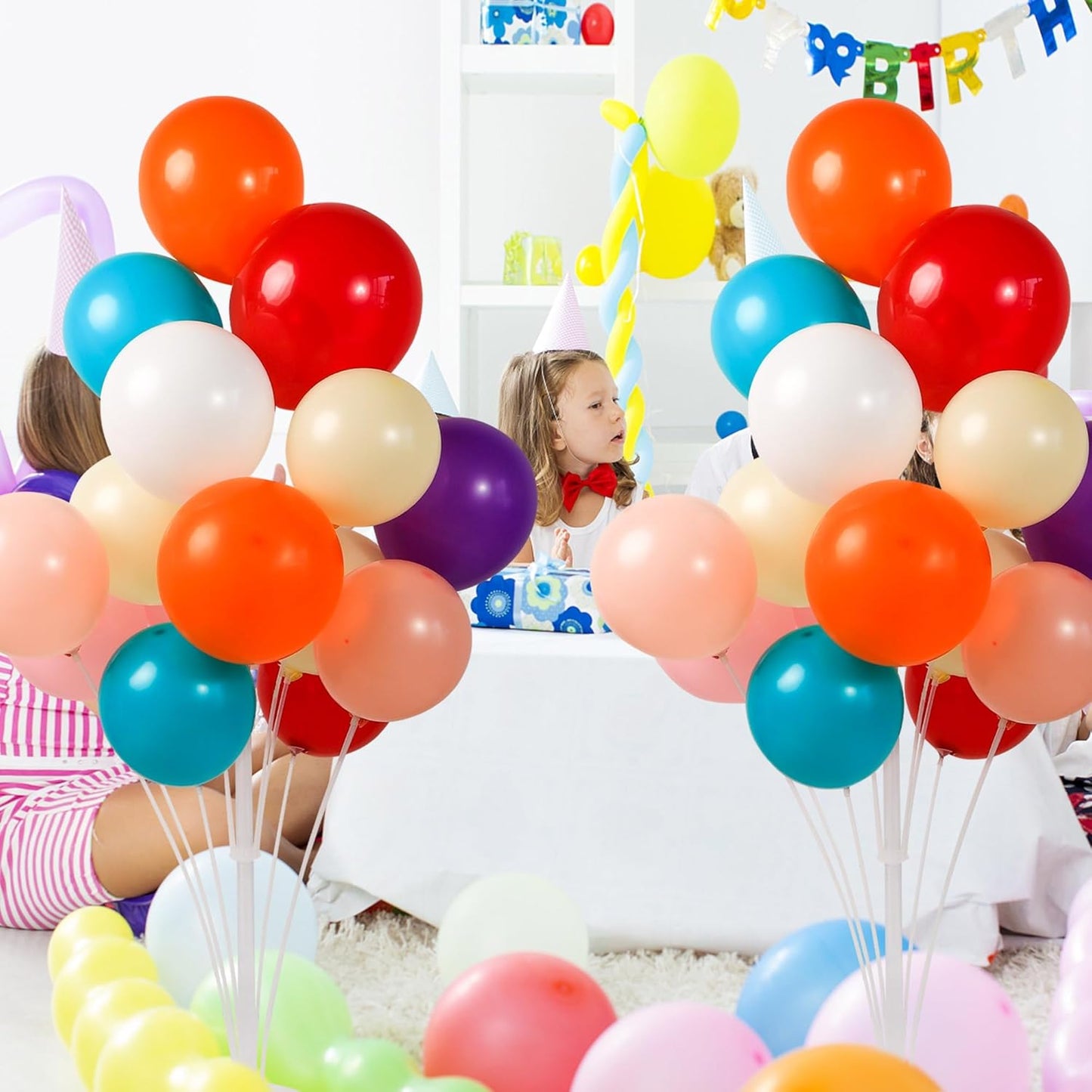 2 Sets 62in Balloon Stand Kit, Balloon Holder on Floor and Table, Balloon Sticker Party Decoration for Wedding Birthday Graduation Baby Shower