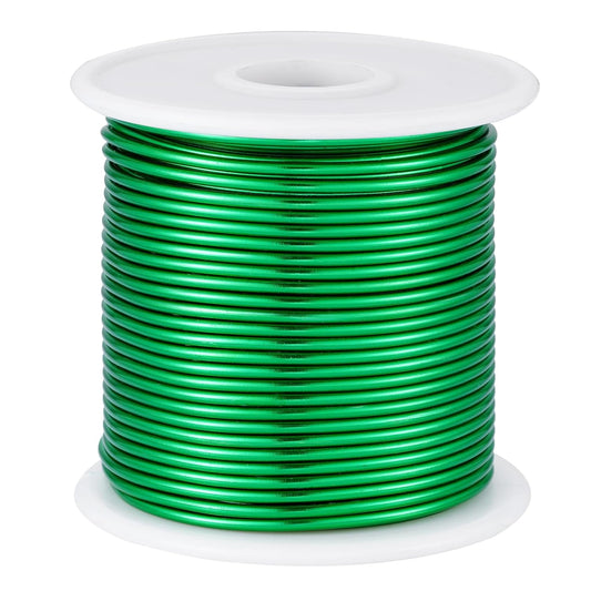 12 Gauge Green Aluminum Craft Wire (105FT) - Anodized for Jewelry Making, Beading Floral, Plant Gardening, Sculpting & Modeling Craft Wire (Green #25, 2mm)