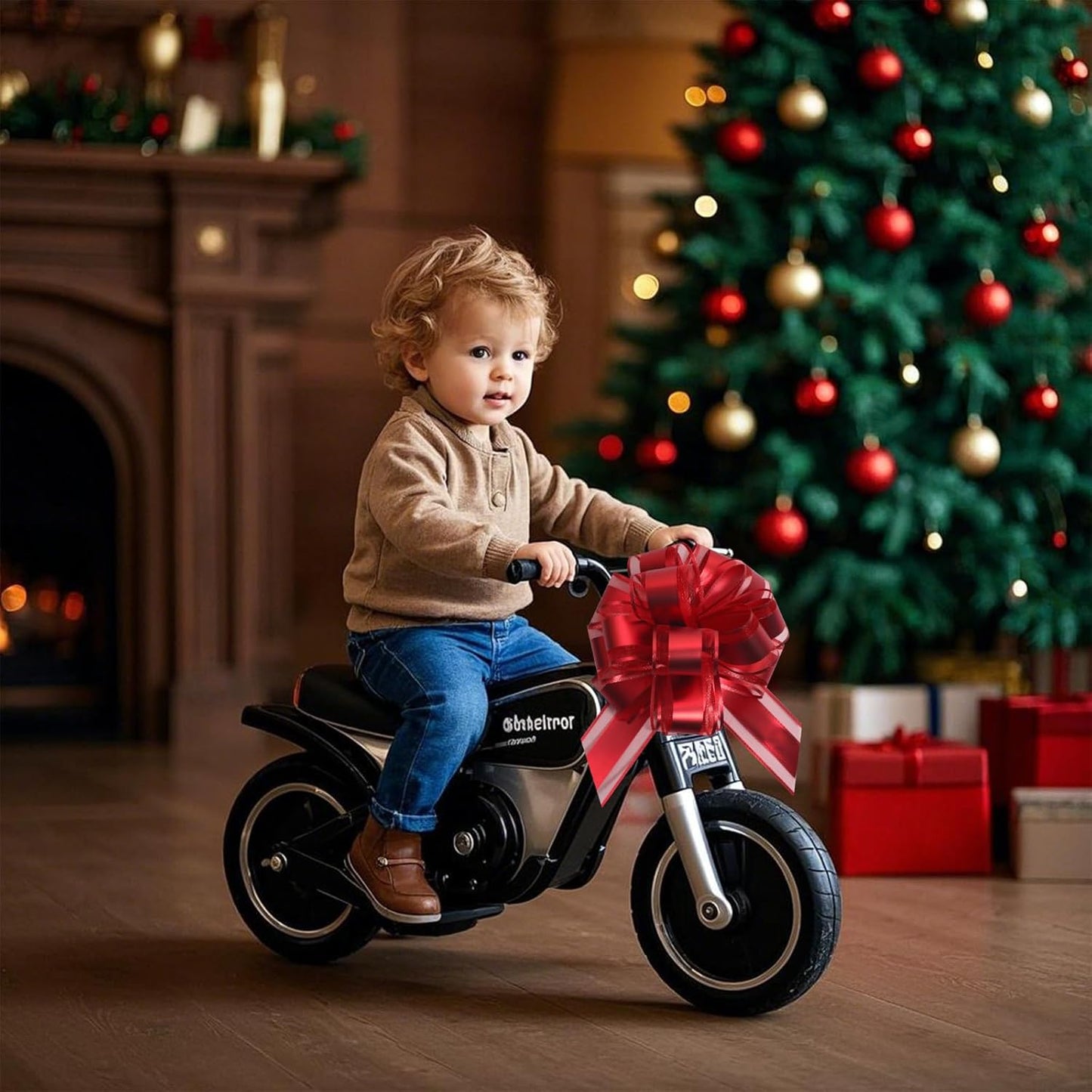 6 PCS 6 Inch Organza Red Pull Bows - Perfect for Gift Wrapping, Wedding Decor, Car Bows, Birthday Parties, Christmas, and Valentine's Day