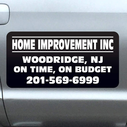 Car Magnet Signs Custom - 24"x12" (Set of 2), 30-mil Thickness with Rounded Corners (Black)