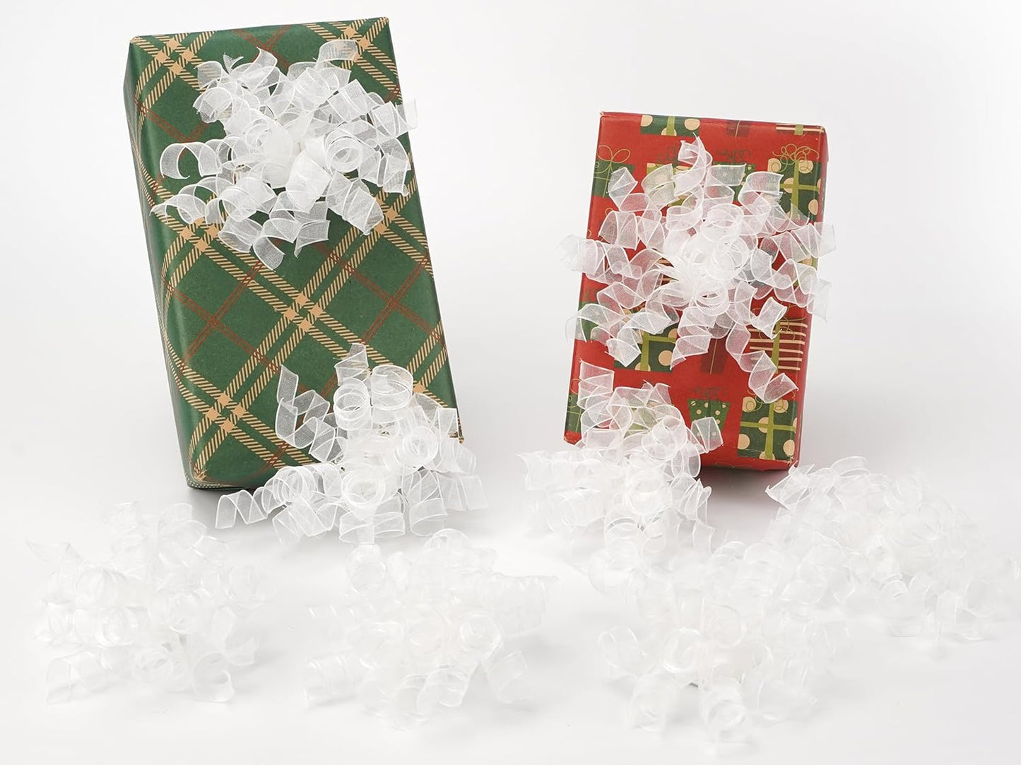 HUIHUANG White Bows for Gift Wrapping Christmas Curly Gift Bows 5 inch x 8 Counts Self-Adhesive Curly Ribbon Bow for Presents, Paper Bag, Party Favors, Wrapping Accessories, Holiday Decor