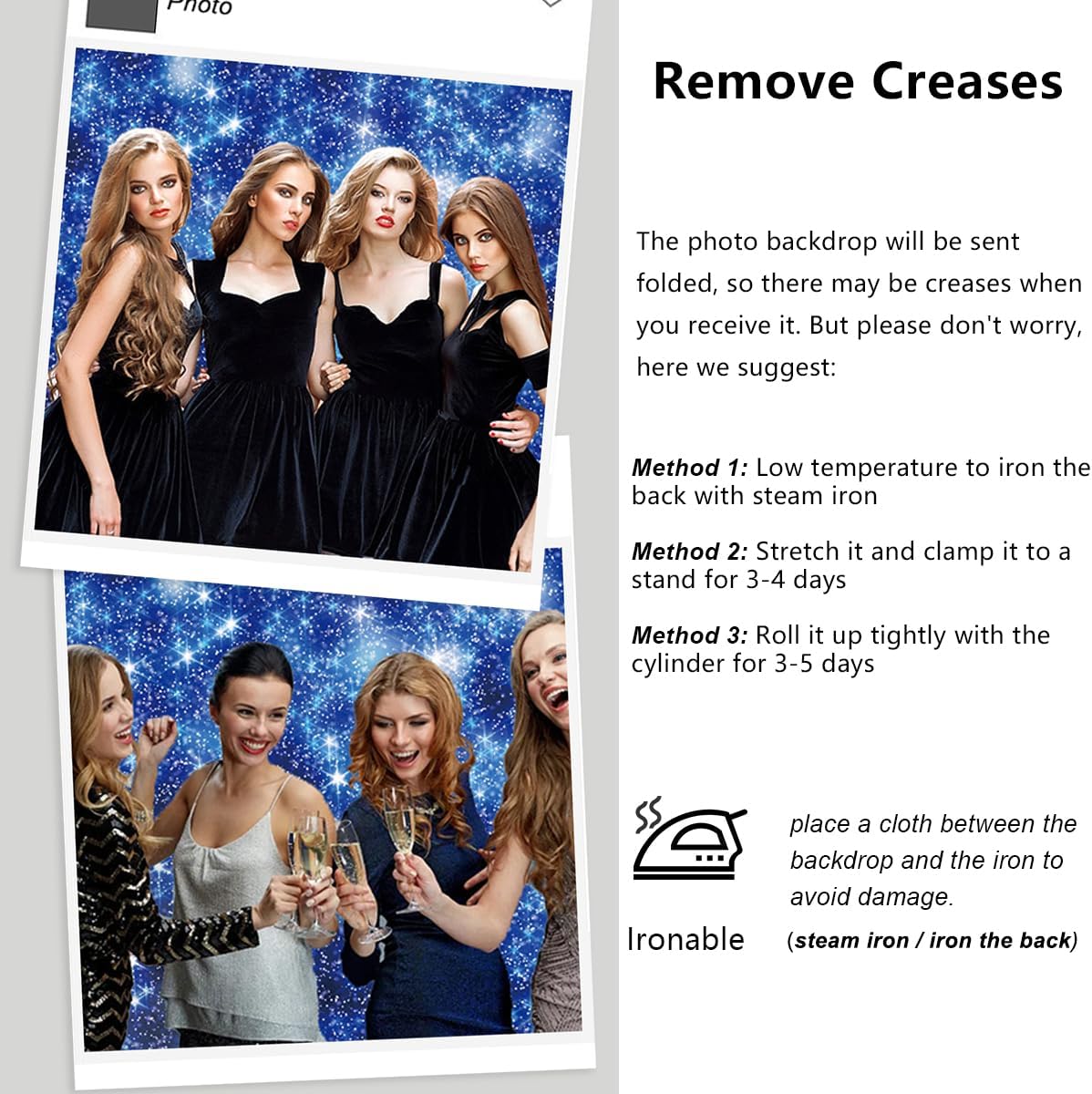 YongFoto Blue Glitter Backdrop 10x8ft Silver Light Spots Navy Blue Sequin Bokeh Photography Background Birthday Bridal Shower Wedding Photography Background Party Banner Decor Portraits Photoshoot