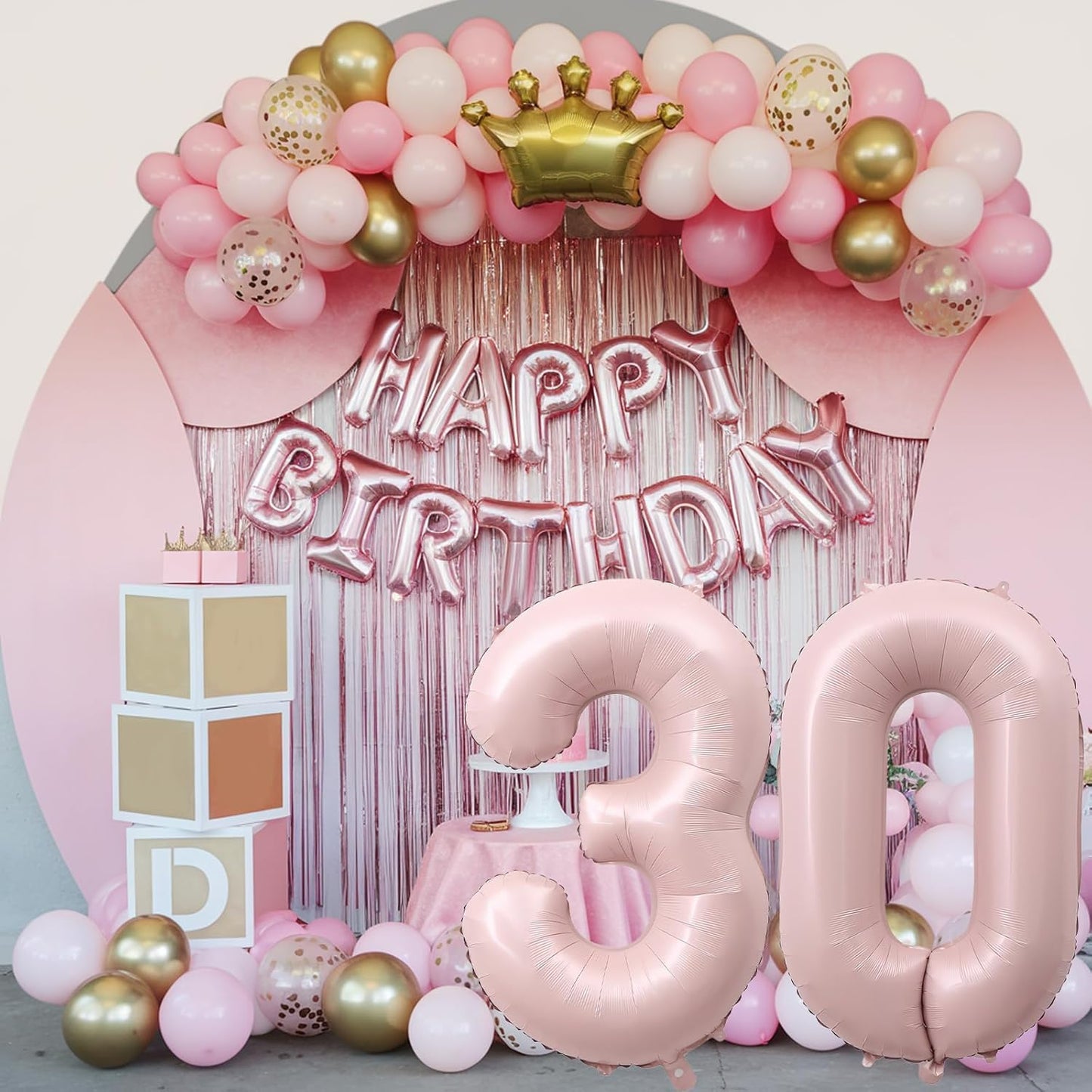 40 Inch Balloon Number 0 Pastel Pink, Large Foil Dusty Retro Pink Number Balloons Set 0-9 for Girls, 0 Helium Balloon for Boho Women Birthday Anniversary Graduation New Year Party Decoration Supplies