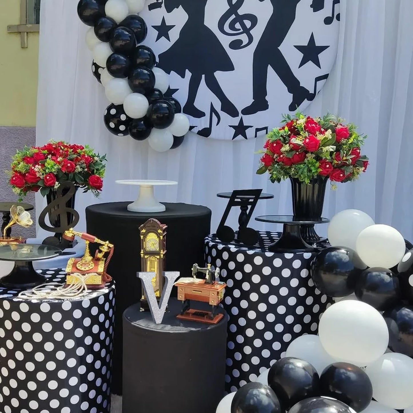 TONIFUL 8 Inch Silver Glitter Letter V Table Centerpiece A-Z Silver Birthday Party Decorations,Silver Alphabet V for Birthday,Chrismas,Graduation,Bridal Shower,Wedding,Anniversary Party Supplies