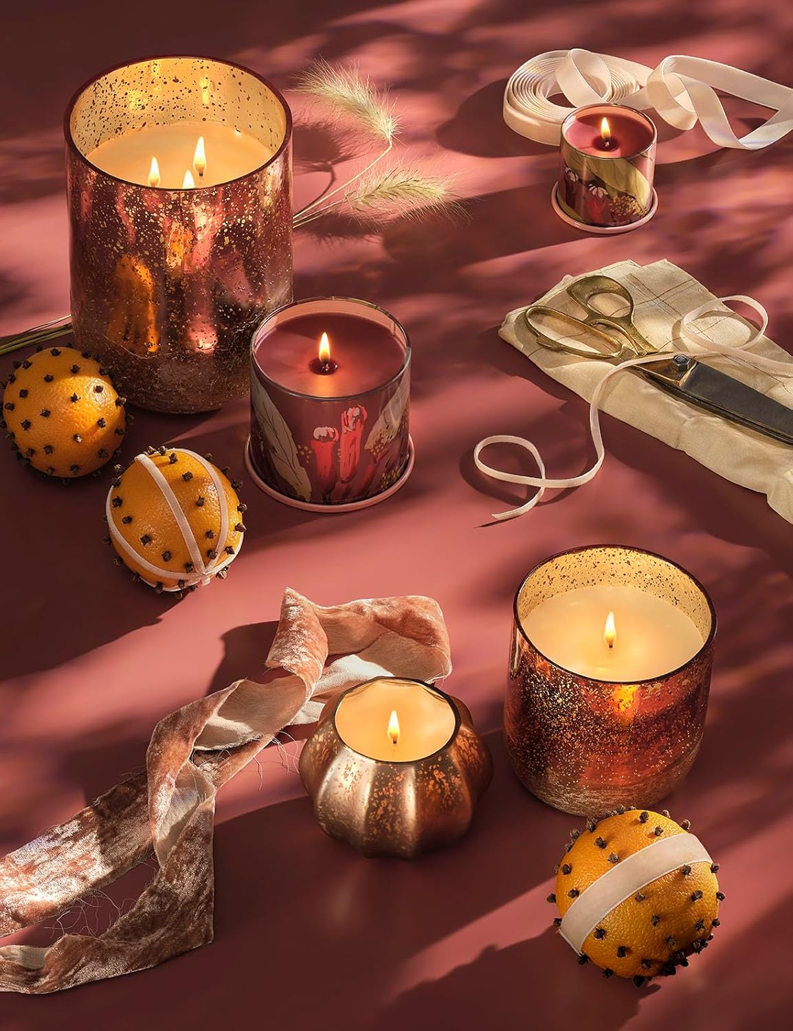 ILLUME Small Boxed Crackle Glass Candle, Cardamom Pomander