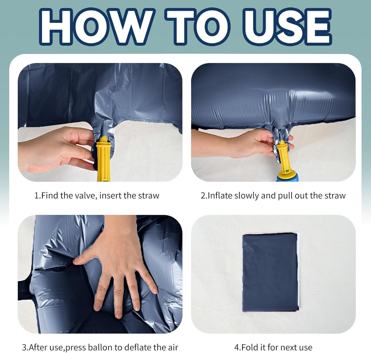 12 Pcs Heart Balloons, 18 inch Dusty Blue Heart Shaped Balloons, Big Foil Helium Balloon, Love Foil Balloon for Wedding Baby Shower Anniversary Valentine Party Decorations