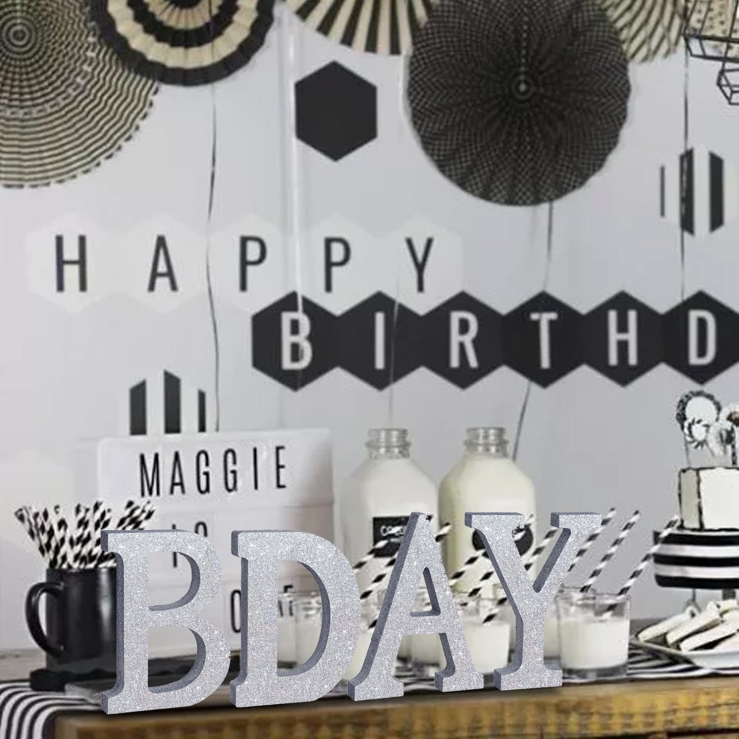 TONIFUL 8 Inch Silver Glitter Letter Y Table Centerpiece A-Z Silver Birthday Party Decorations,Silver Alphabet Y for Birthday,Chrismas,Graduation,Bridal Shower,Wedding,Anniversary Party Supplies