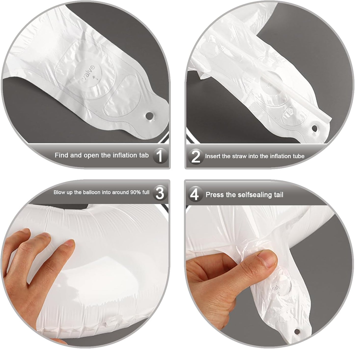 Large White 40 Inch Birthday Number 5 Balloon, White Five 5th 15 25 35 50 55 Birthday Anniversary Celebration Decorations, Foil Mylar Helium Numbers 5 Balloons Girl Boy Party Supplies