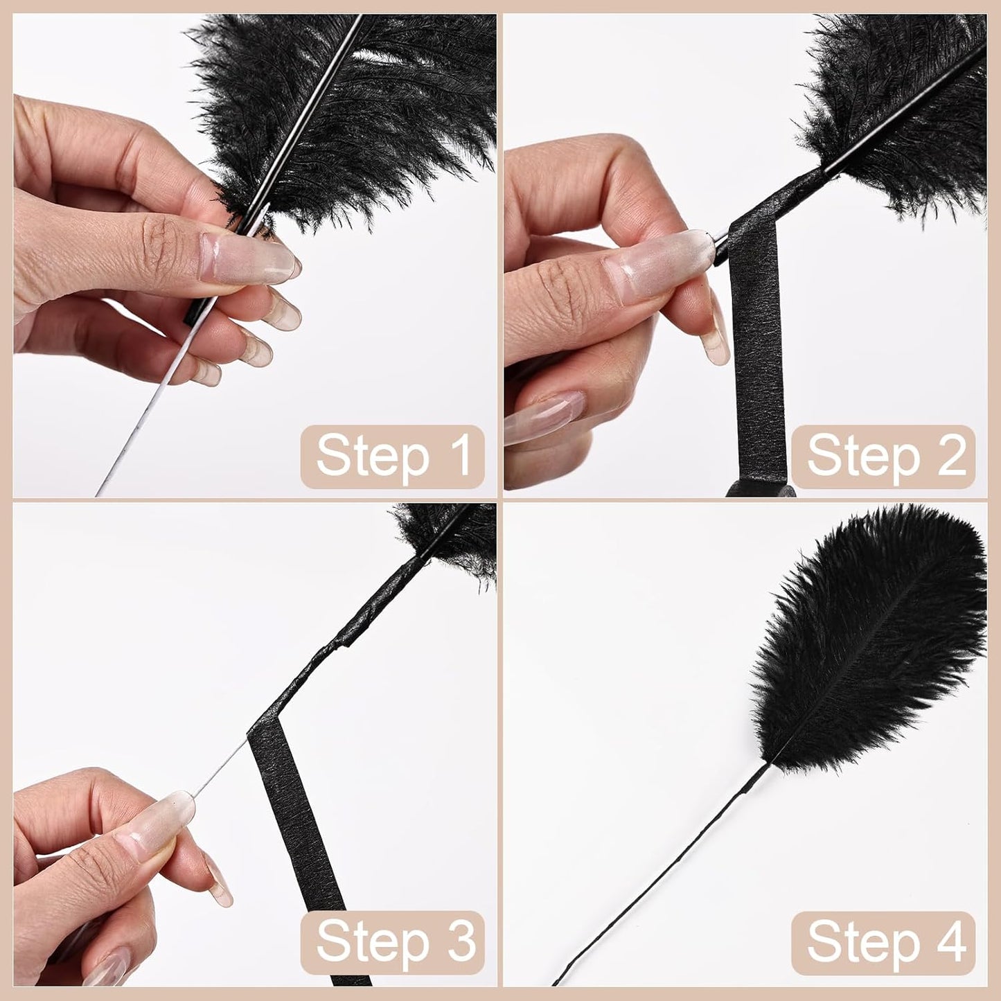 Bulk Purple Ostrich Feathers - 12pcs 12-14inch Crafting Supplies for Centerpiece Table Decorations