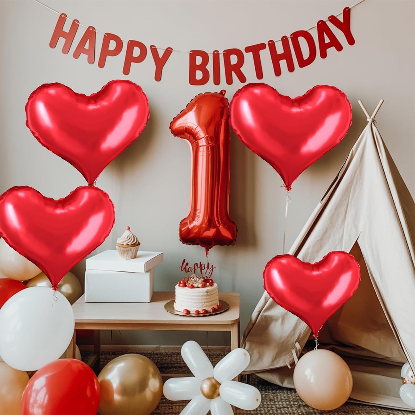 20 Inch Red Heart Balloons, 10 Pcs Heart Shaped Valentine Foil Balloons, Red Love Helium Balloon for Valentine Bridal Shower Anniversary Wedding Birthday Bachelorette Party Decorations