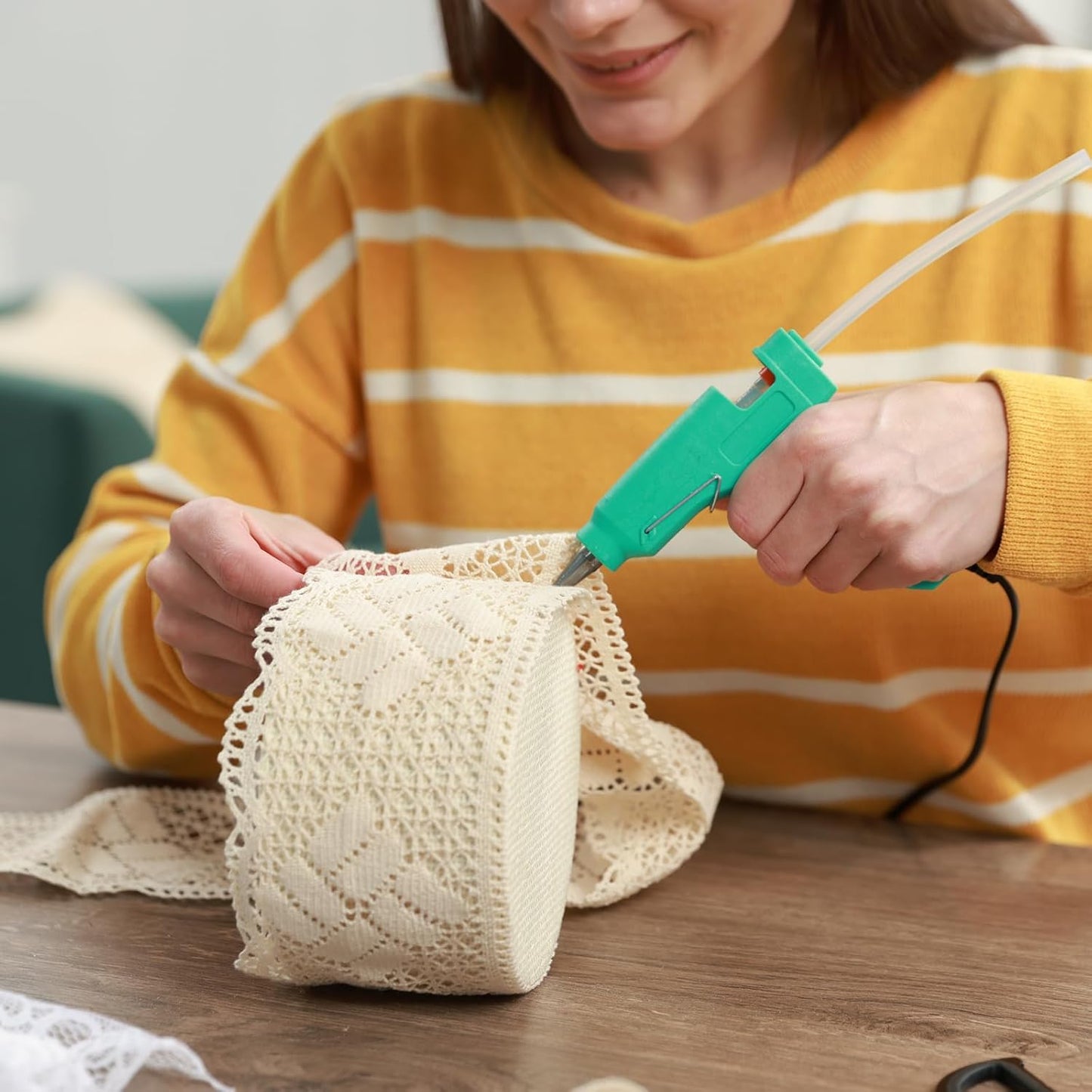 HARFINGTON 10pcs Hot Glue Sticks 0.28" Dia x 3.94" Long EVA Mini Hot Melt Adhesive Glue Stick for Hot Melt Gun Wood Plastic Glass Flowers Fabrics Foam, Brown