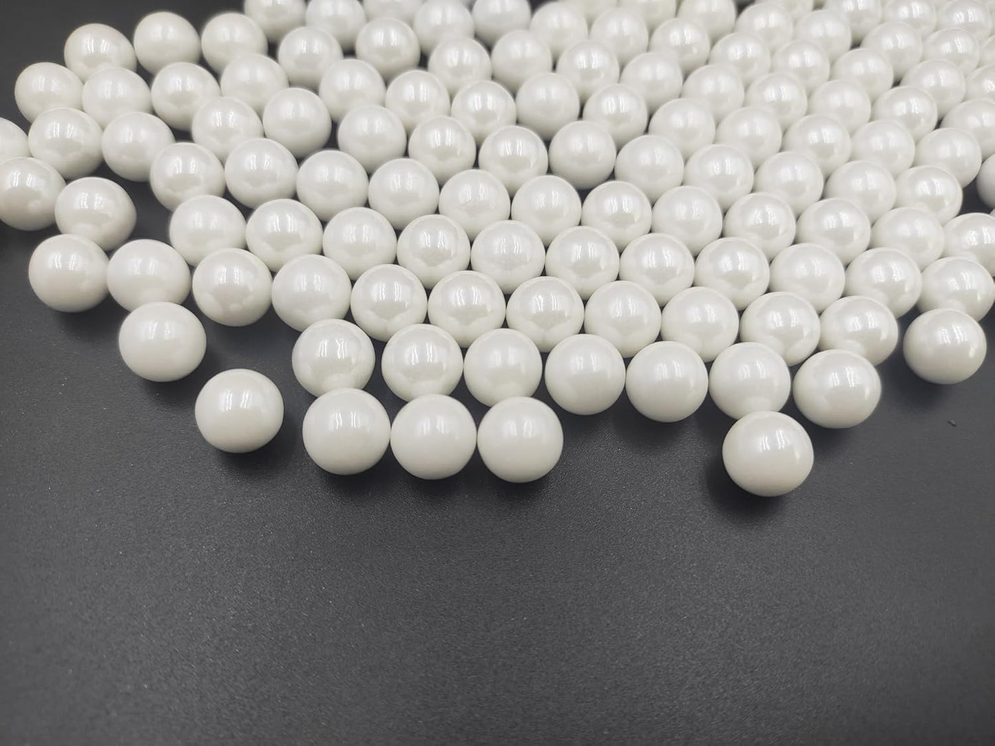 Edible White Pearl Sugar Sprinkles 4.23 oz, 10mm Candy Pearls Ideal for Baking, Cake and Cupcake Toppers, Cookie Decoration, Ice Cream Topping, Wedding Shower Valentines Halloween Christmas