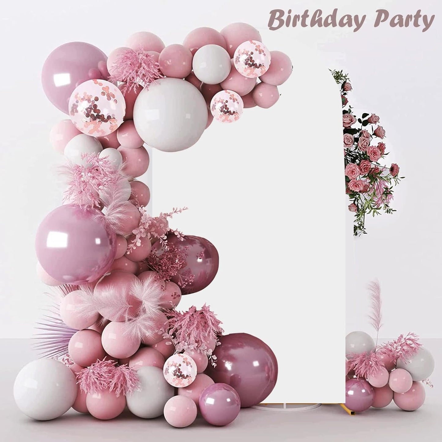 6.6FT Wedding Arch Cover Spandex Fitted Wedding Arch Stand Covers Round Top Chiara Arch Backdrop Cover for Birthday Party Ceremony Banquet Decoration White（Only Cover）