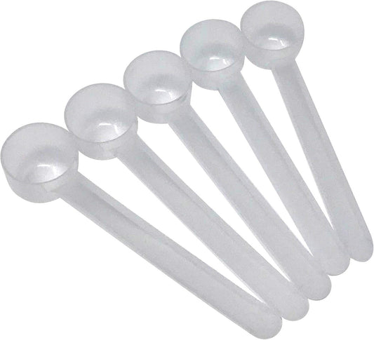 2 Teaspoon (2/3 Tablespoon | 10 mL) Long Handle Rounded Scoop for Measuring Coffee, Pet Food, Grains, Protein, Spices and Other Dry Goods (Pack of 5)