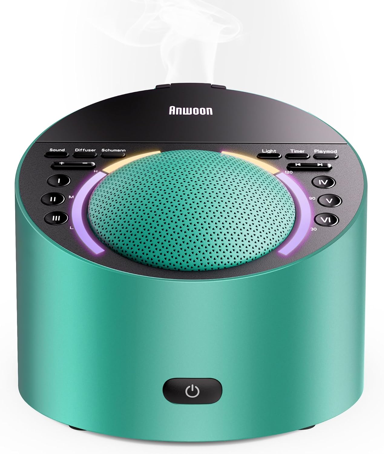 Sound Machine & Aroma Diffuser Pro 4-in-1 Sleep System, Premium Metal Shell with Schumann Resonance &Night Light, White Noise &50+ Natural Sounds -for Sleep, Focus, Relaxation -Adults Kids Baby