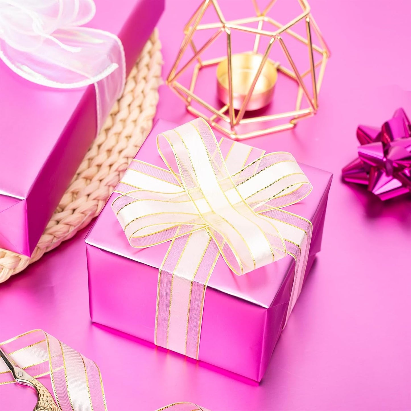 Garbendy Purple Wrapping Paper - Solid Color Metallic Sparkle Paper Perfect for Birthday, Wedding, Baby Shower, Party - 17 Inch X 33 Feet