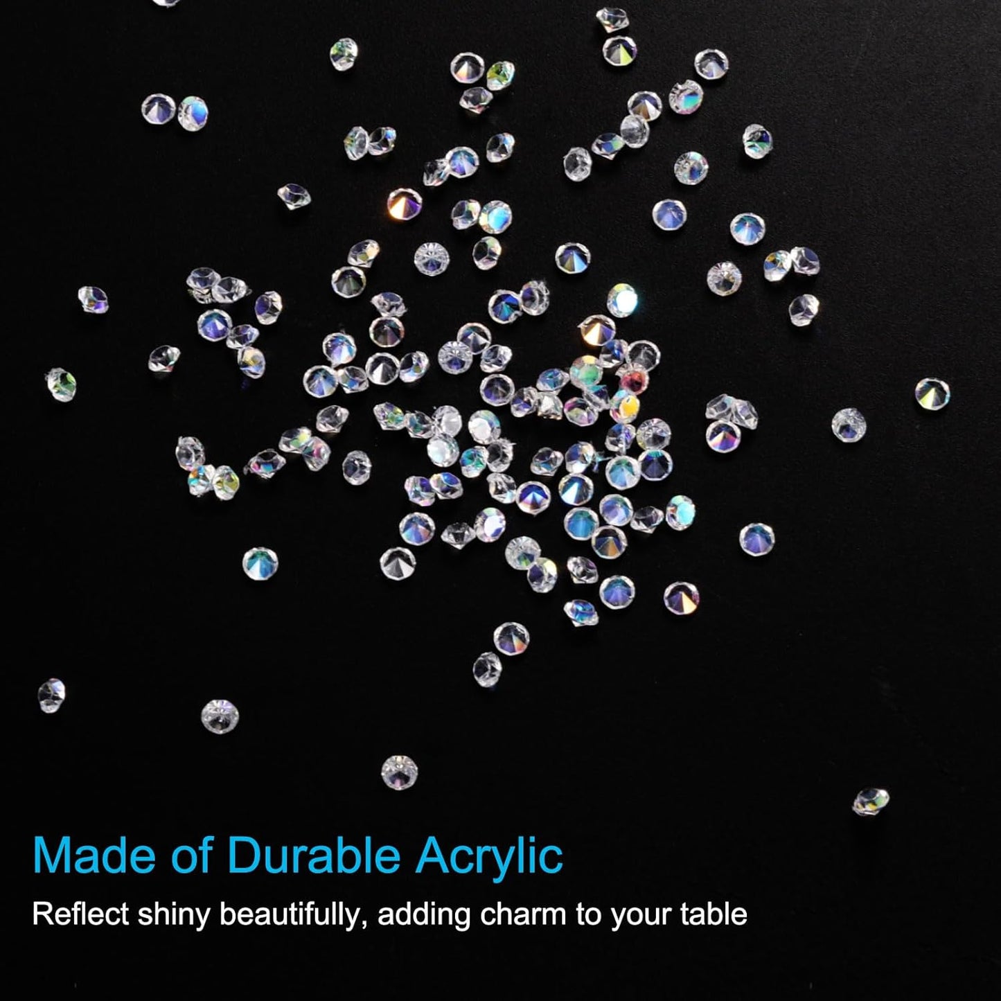 PATIKIL 14000Pcs Wedding Table Scatter Confetti Crystals 3mm Acrylic Diamonds Vase Fillers Gems for Table Centerpiece Decorations Bridal Shower Party, Clear AB