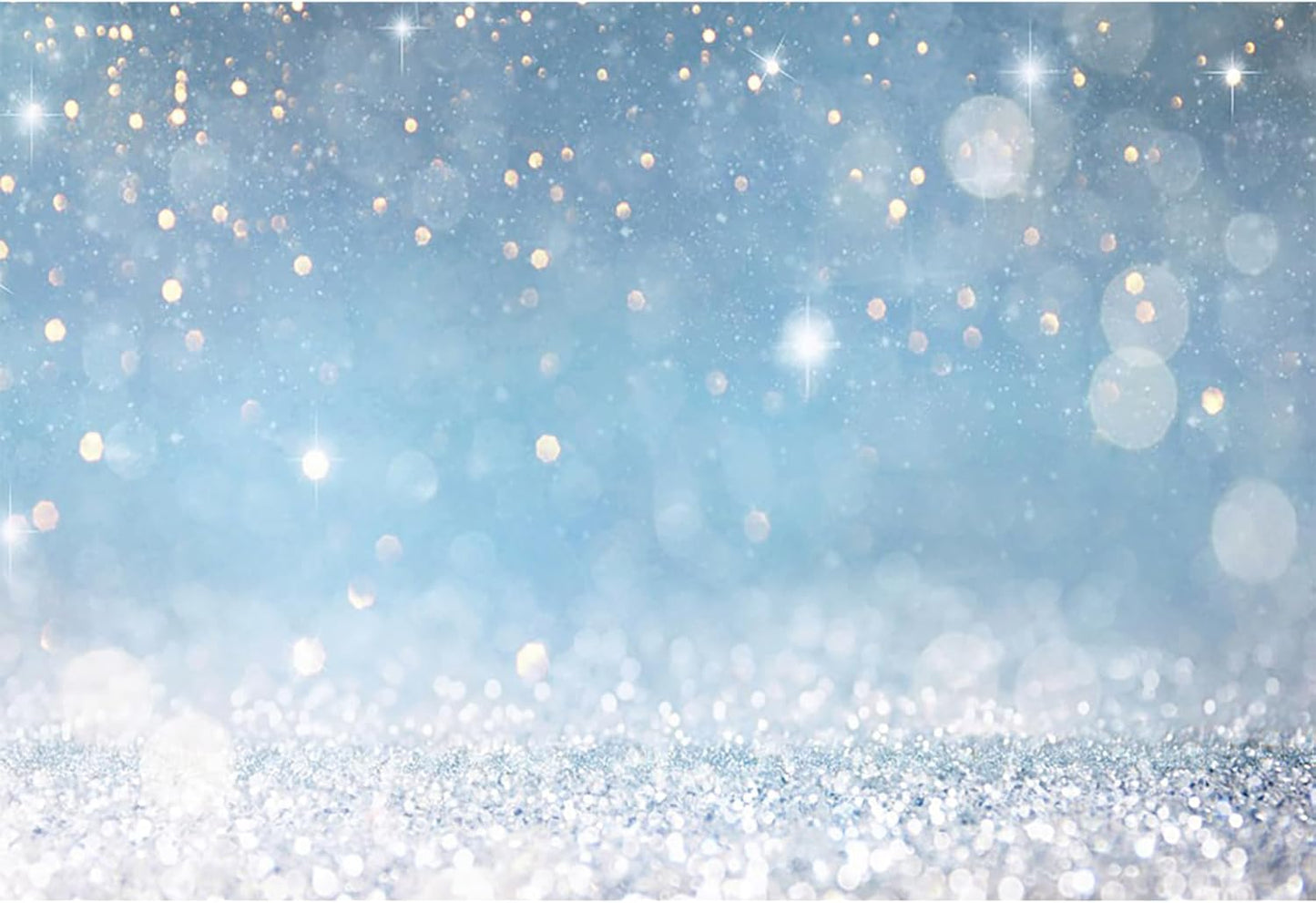 6x4ft Blue Bokeh (Not Glitter) Backdrops Birthday Party Abstract Golden Sparkling Spots Photography Background Baby Shower Wedding Prom Graduation Party Bokeh Decor Banner Photoshoot Props