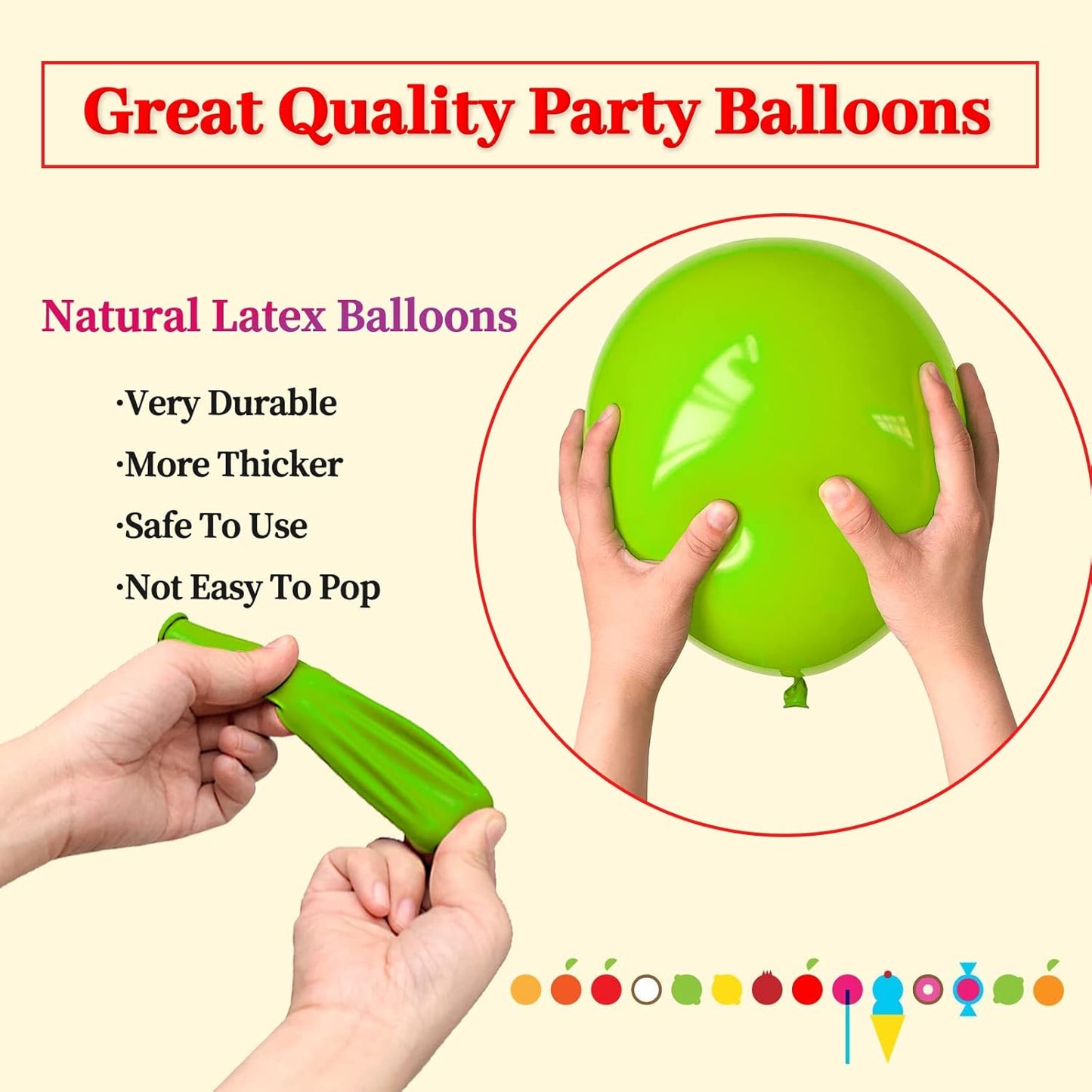 110pcs Green Balloon 12 inch, Green Latex Balloons for Birthday Party Baby Shower Wedding(with 2 Ribbons).
