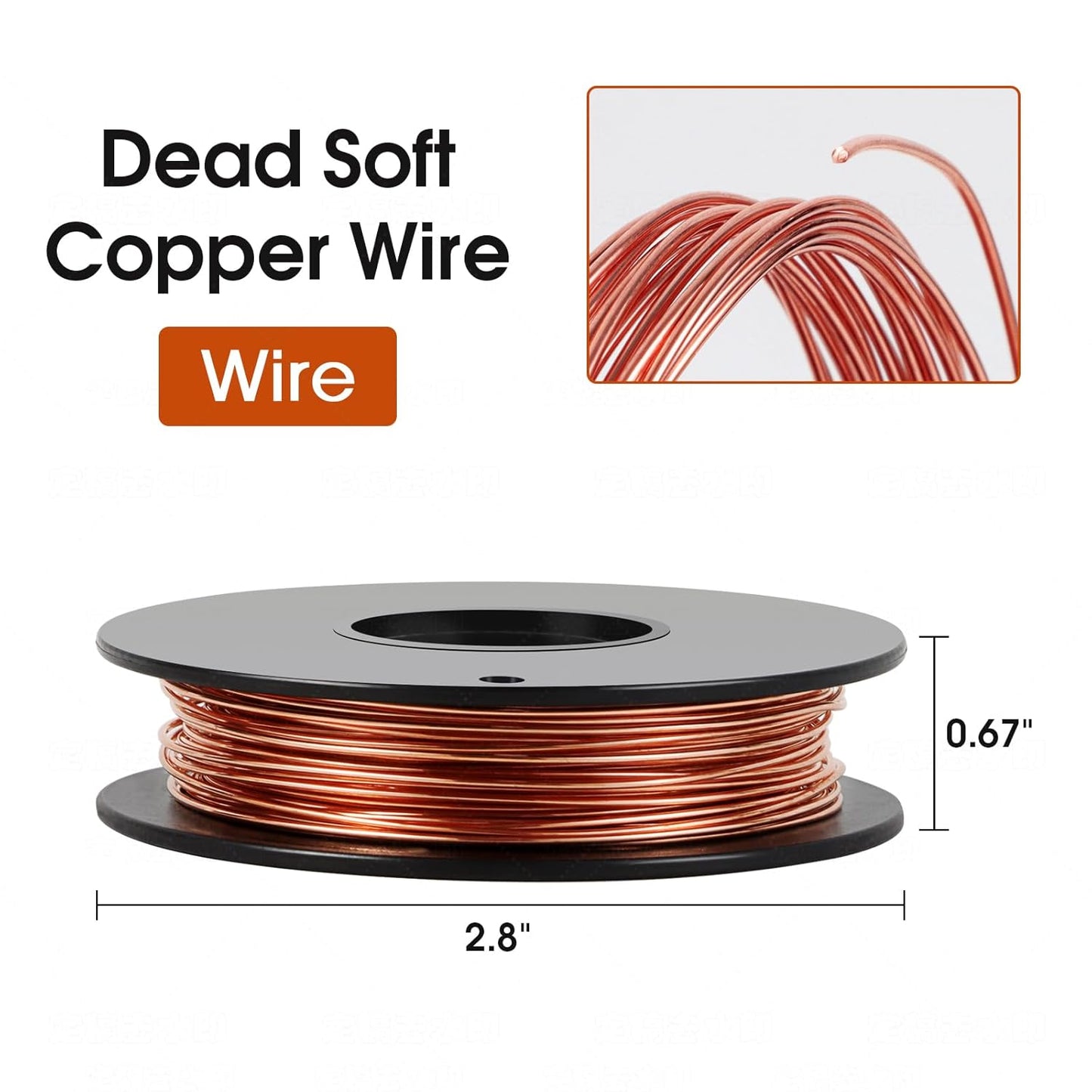 26 Gauge 426 Feet 5 oz 99.9% Dead Soft Copper Wire for Electroculture Gardening, Jewelry Making, Beading, Science Projects, DIY Artwork, Pure Bare Copper Wire