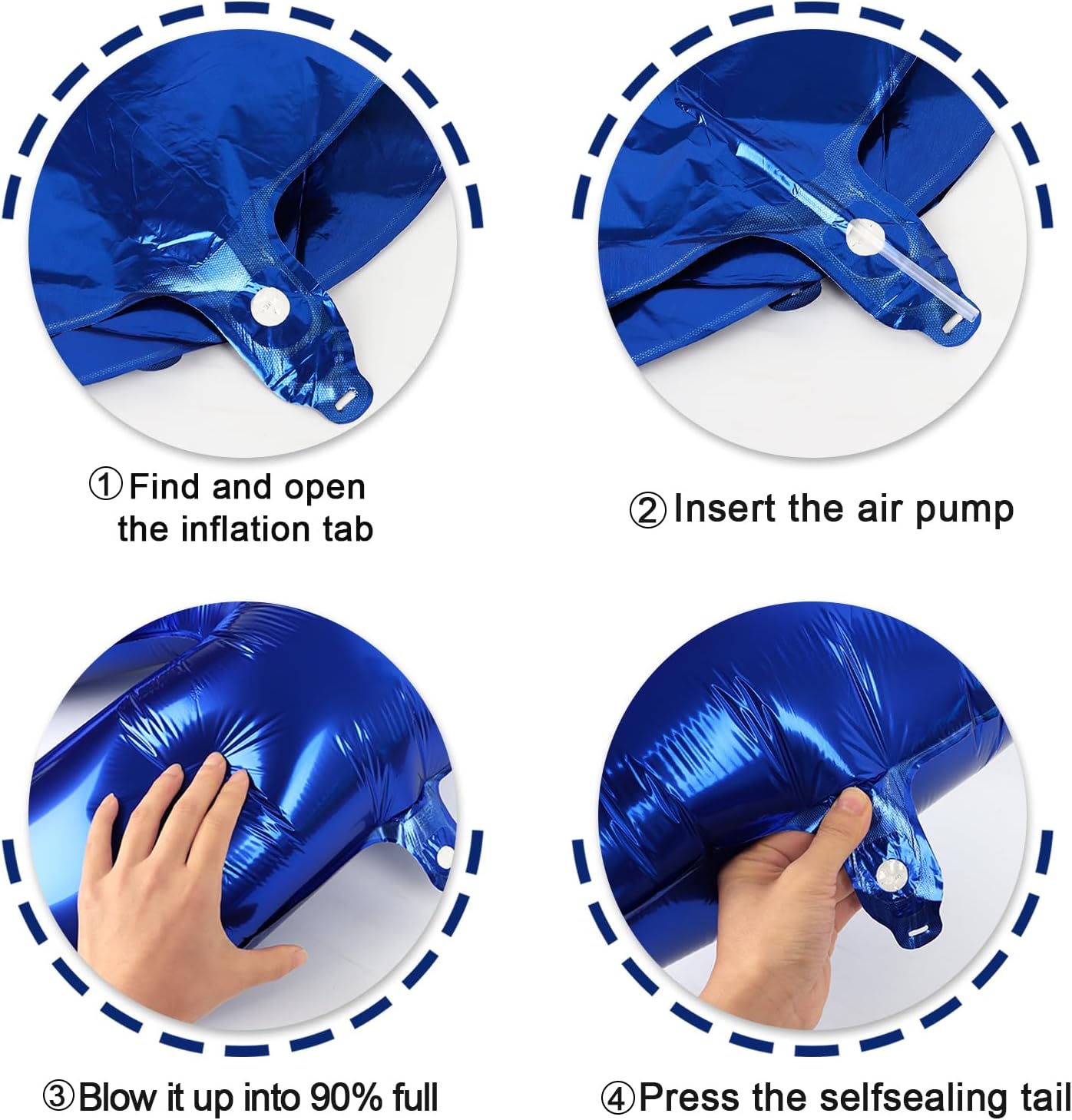 40 Inch Night Blue 3 Large Number Balloon, 3 13 23 30 33 36 Night Blue Birthday Party Decorations, Number Three Foil Balloons for Anniversary Party Graduations Celebration Supplies