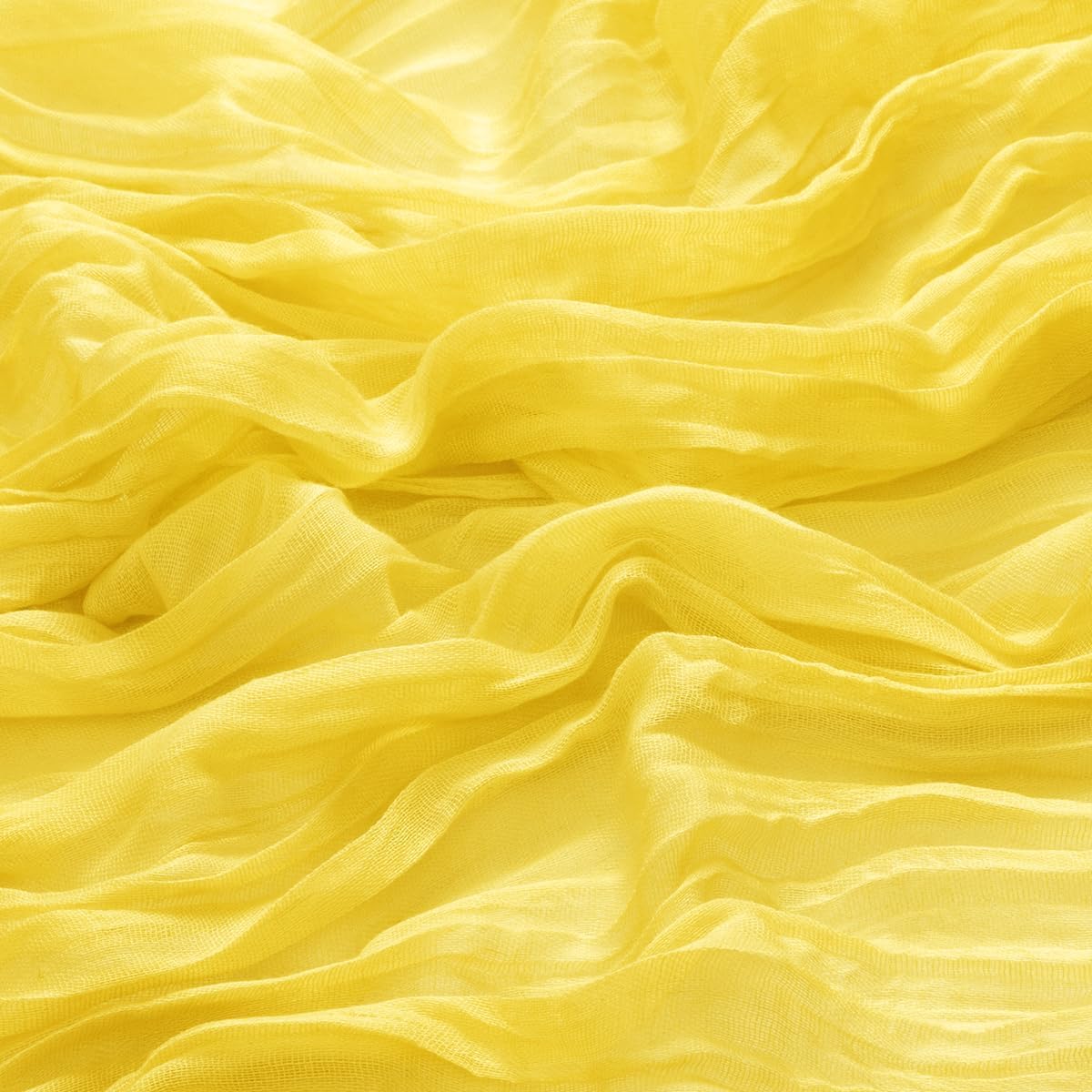 MLMW 4 Pack Yellow Cheesecloth Table Runner Boho Gauze Rustic Cheese Cloth Table Runner 160 inch Sheer 13.3ft for Wedding Party Baby Bridal Shower Birthday