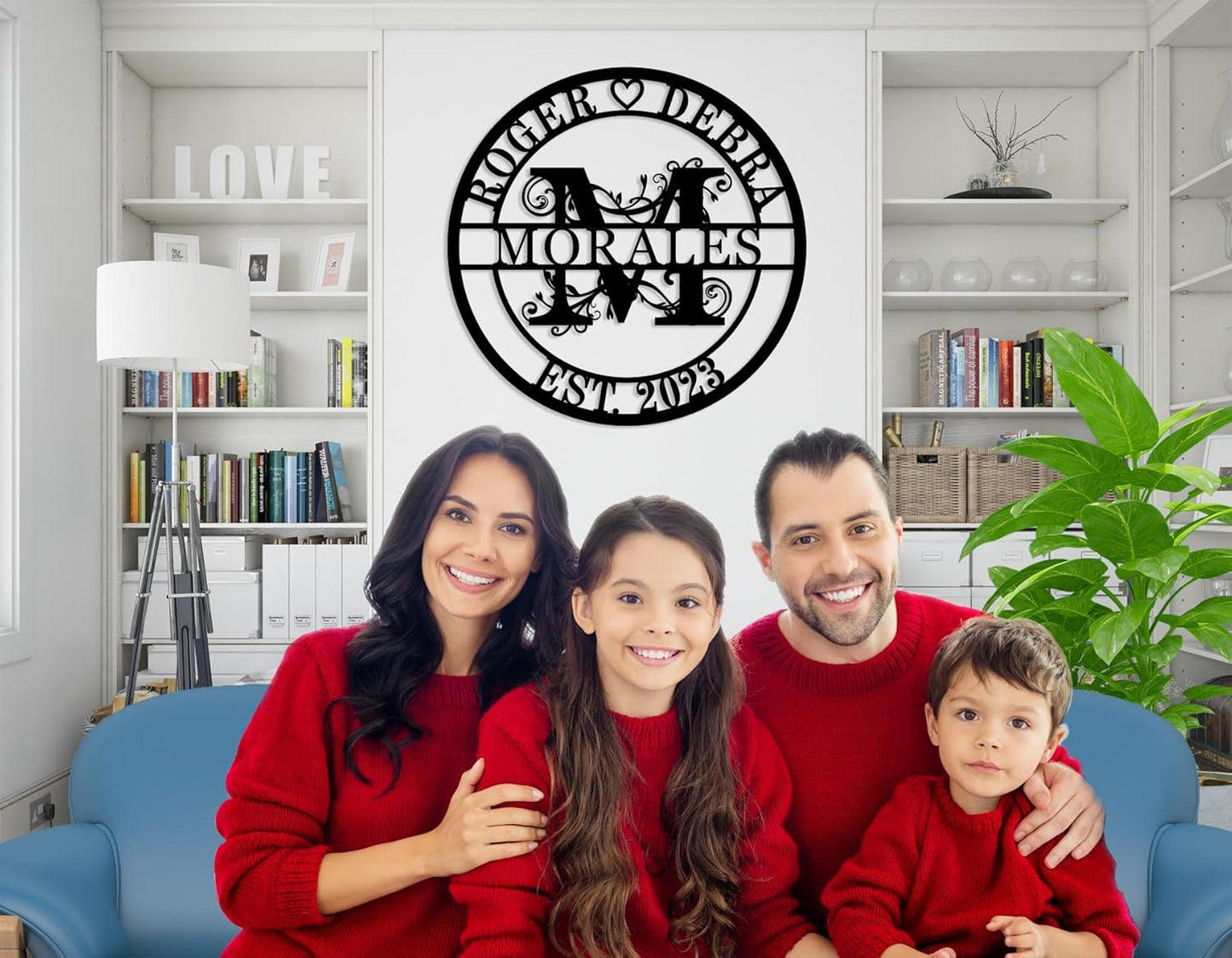 Custom Metal Monogram, Personalized Last Name Décor, Custom Name Signs with Metal Art, Anniversary, Wedding Gift