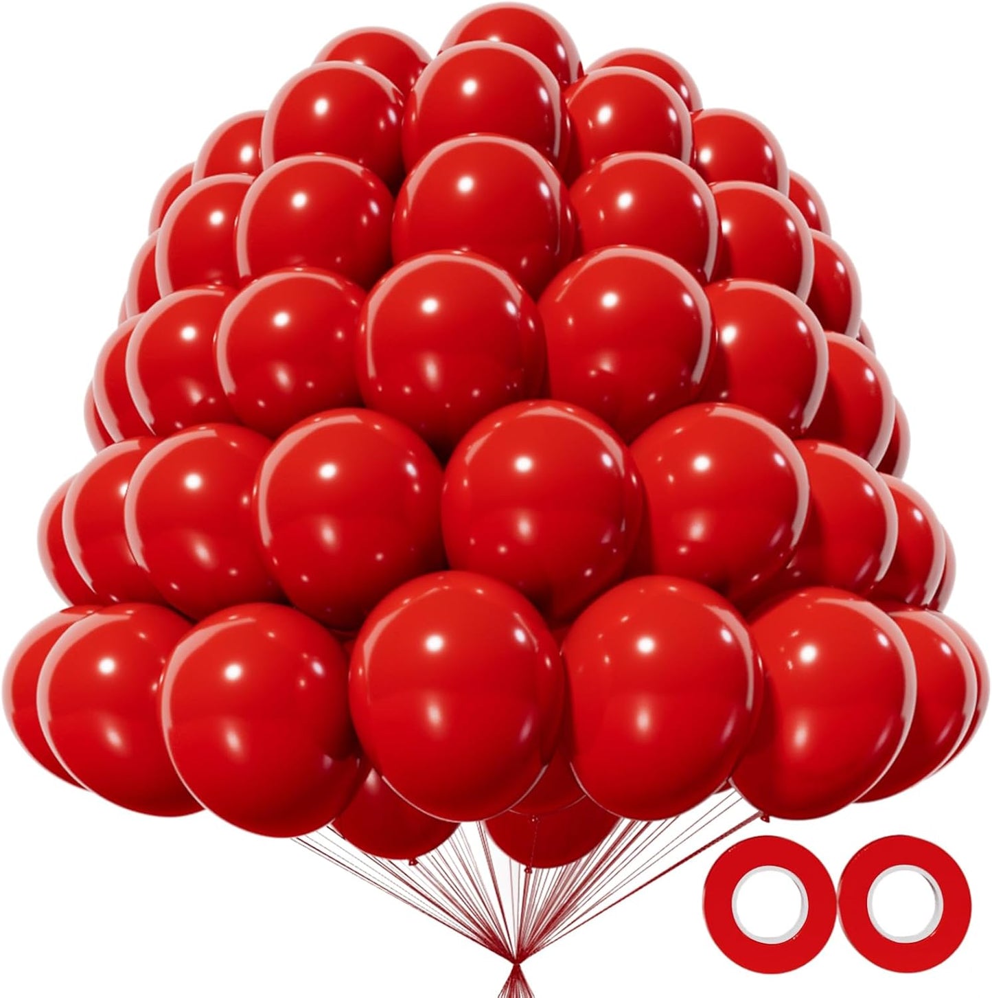 KAWKALSH 200pcs Red Balloons 5 Inch, Small Mini Latex Balloons for Party Birthday Baby Shower Anniversary Festival Arch Garland Decoration