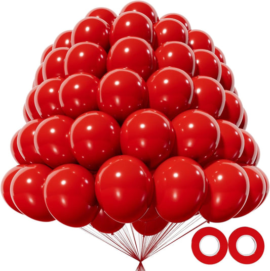 KAWKALSH 200pcs Red Balloons 5 Inch, Small Mini Latex Balloons for Party Birthday Baby Shower Anniversary Festival Arch Garland Decoration