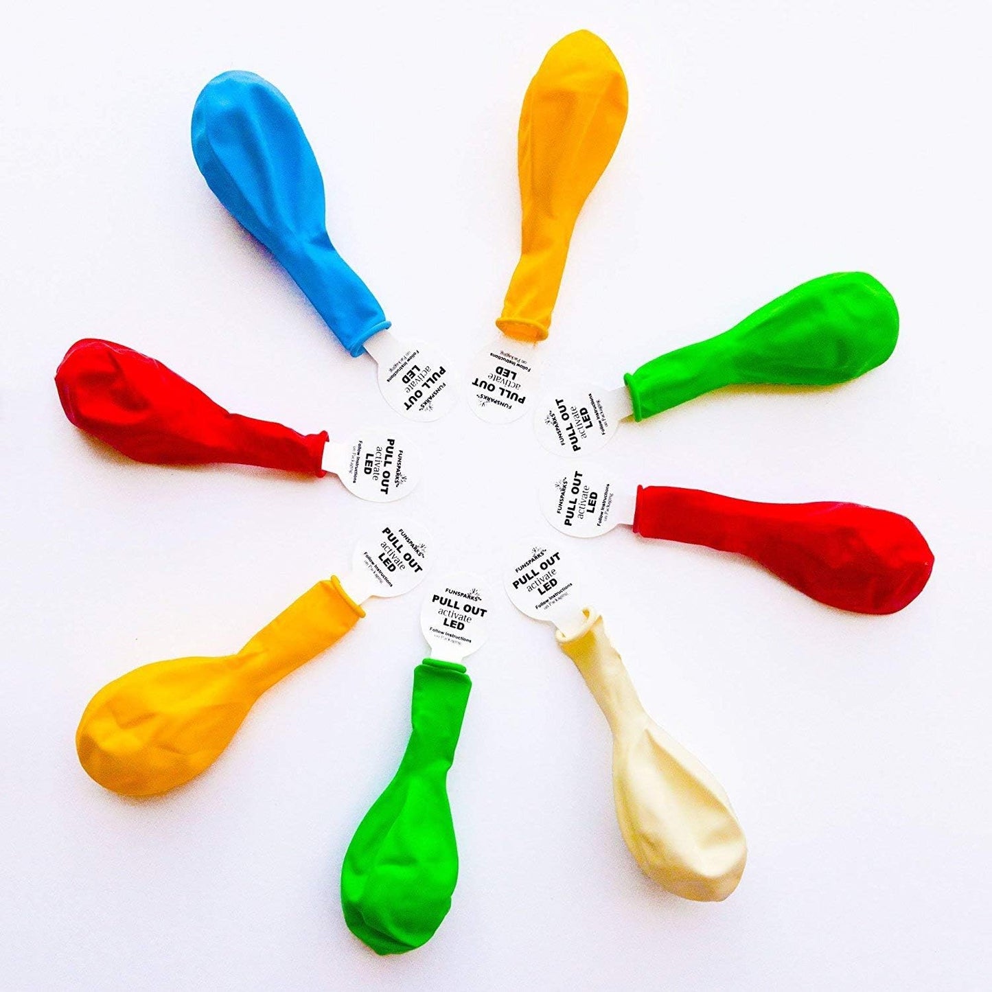 20 LED Light Up Balloons, 12 inch Neon Balloons Mixed Colors Flashing Lasts 24 Hours Glow in the dark for Birthday Glow Party Favors Supplies Wedding Halloween Christmas Decorations