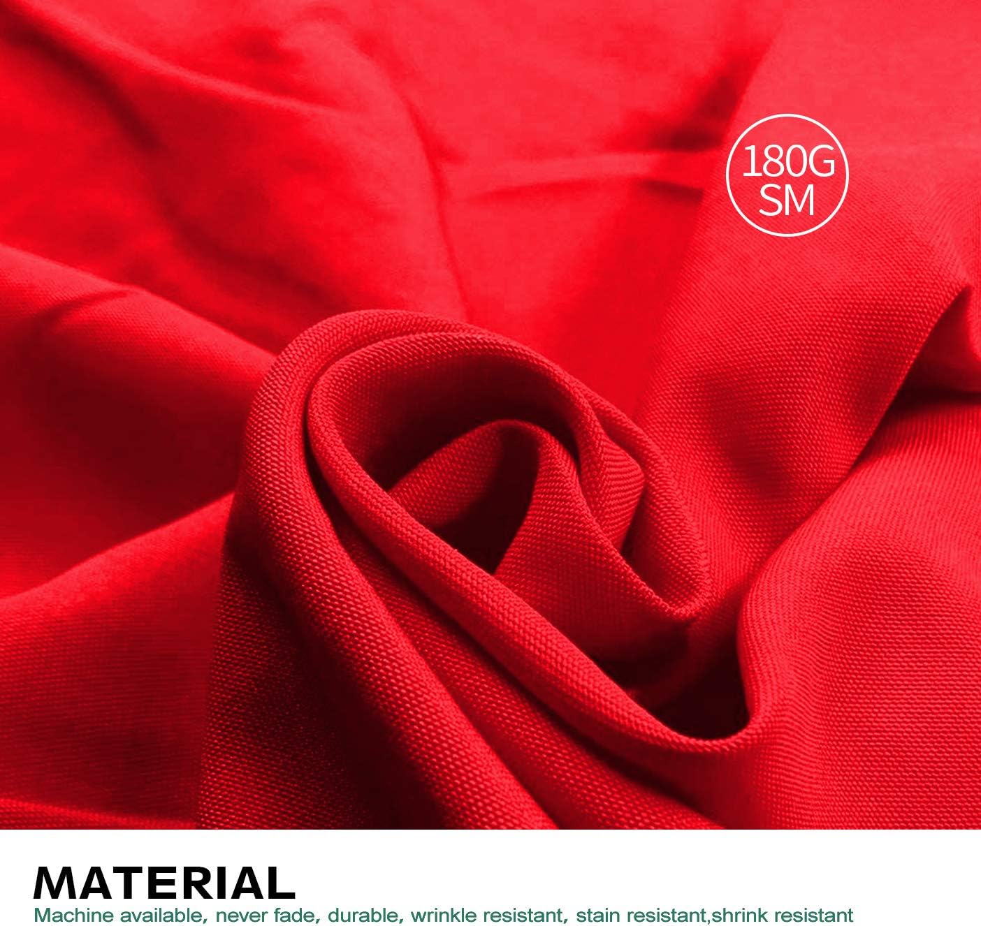 Surmente Red Tablecloth 90 x 132-inch Rectangular Polyester Table Cloth for Weddings, Banquets, or Restaurants