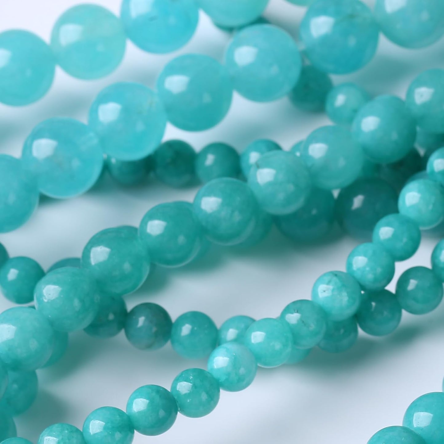 Blue Jade Stone Beads Gemstone Round Crystal Energy Jade Beads Stone Beads for Jewelry Making DIY Bracelet Necklace Jewelry Making 1 Strand 15.5inch 45PCS 8MM