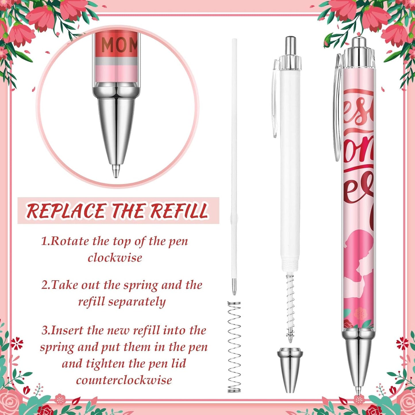 24 Pcs Christmas Appreciation Gifts Pen for Mom Mothers Christmas Stocking Stuffers Xmas Party Favors Cute Pen Thank You Gift Ideas for Women Birthday Journaling Accessories Office Souvenir