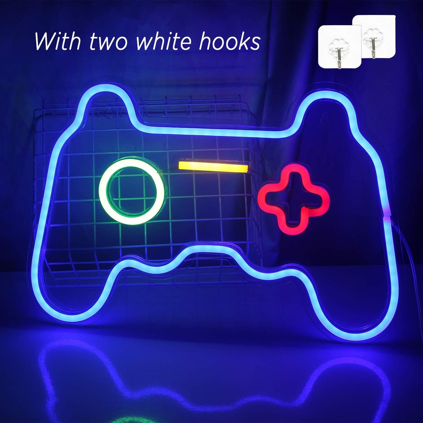 ineonlife LED Gamer Neon Sign, Gaming Room Wall Decor for Boys Teen Bedroom Decorations, Game Room Accessories and Decor Birthday Gifts (16''x 11'' / USB Powered)