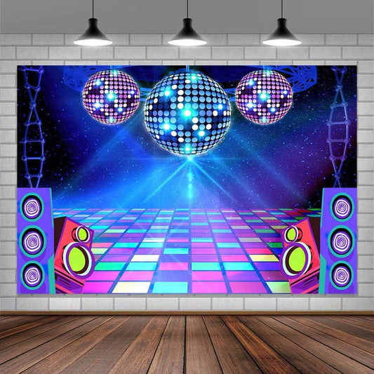 Disco Backdrop 7 x 5 ft Retro Glow Party 70s 80s 90s Theme Stage Dance Background Disco Party Decoration Disco Ball Banner Dance Backdrop for Birthday Party Prom Portrait Photo Props Polyester,Purple