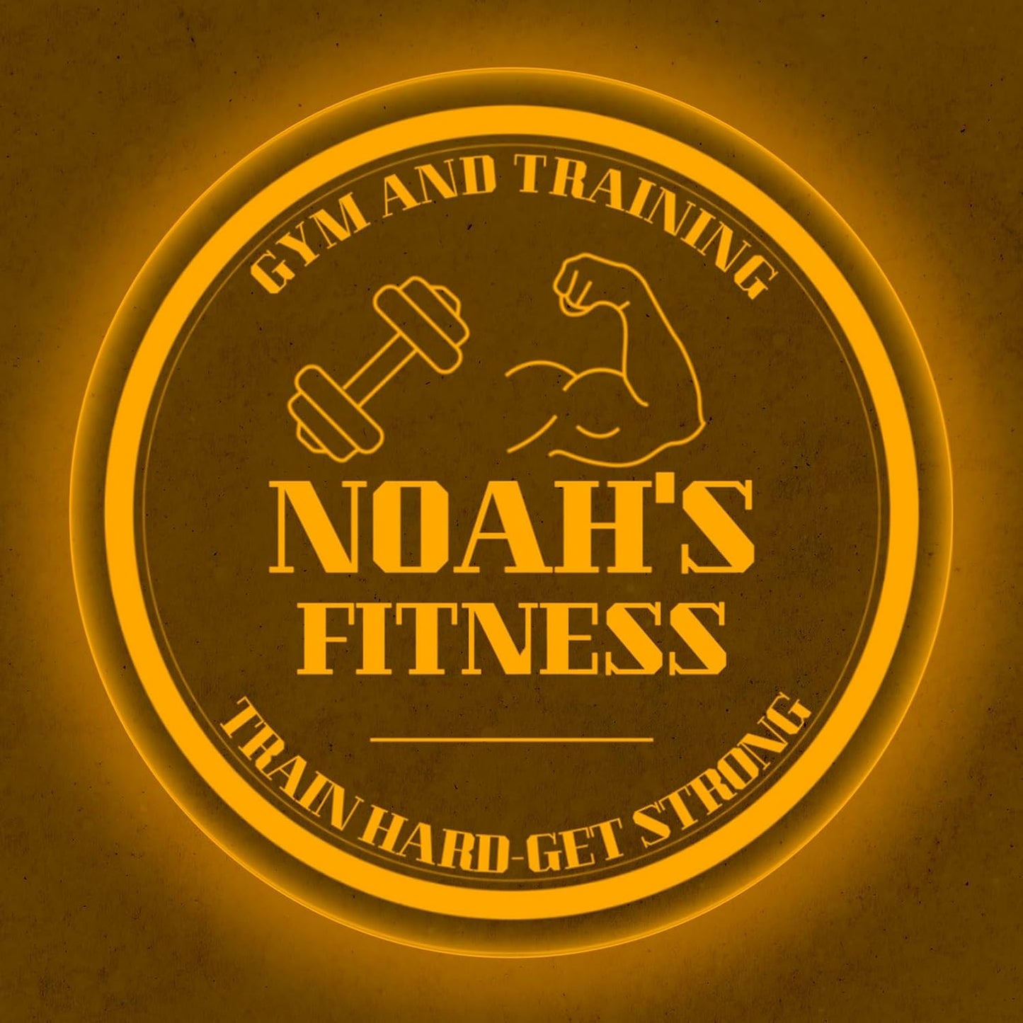 Custom Gym LED Sign – Personalized Color Changing Acrylic Wall Decor for Home Gym, Workout Room, or Man Cave (Gym, 12 INCHES)