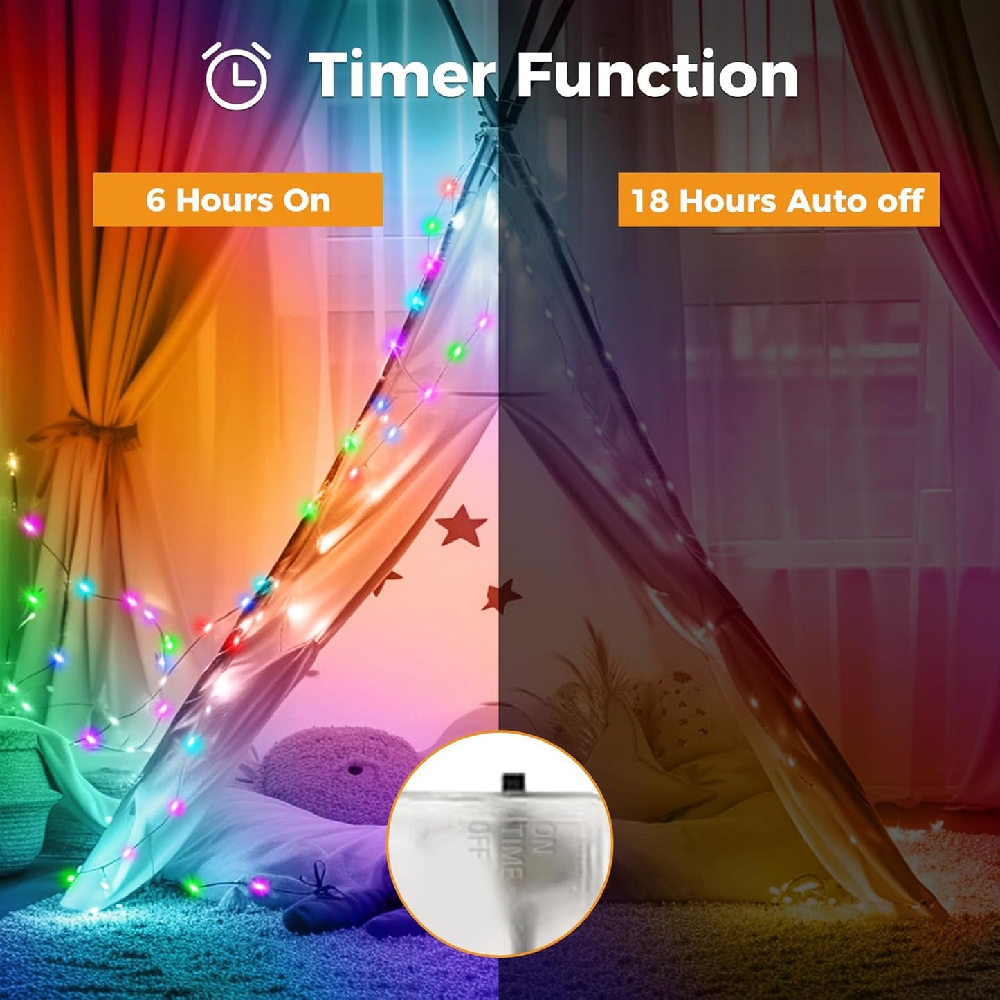 btfarm 10 Pack Fairy Lights Battery Operated with Timer, 10FT 30LED Twinkle Lights Waterproof, Copper Wire Christmas String Lights Battery Powered for Indoor Outdoor Wedding Party Holiday Decorations