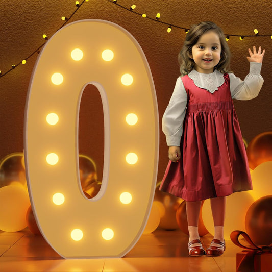 imprsv 4FT Acrylic Light Up Letter O, Decorative Signage for Baby Shower, Anniversary, Weeding, Party Decoration, First Birthday, Kids' Mosaic Kits