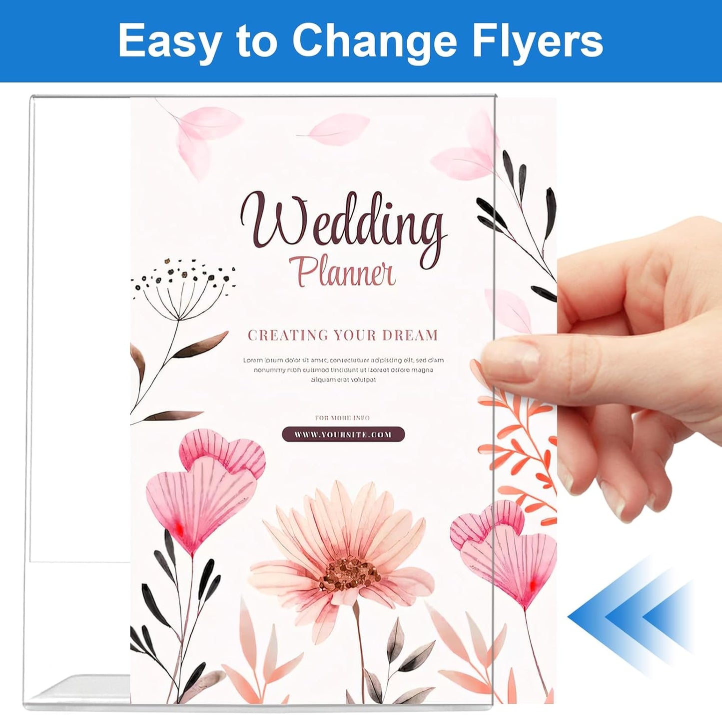 15 Pack Acrylic Sign Holder 8.5 x 11, L-Shape Clear Plastic Display Stand for Tabletop, Acrylic Stands for Flyers, Table Paper Holder, Vertical Sign Holder 8.5x11 for Restaurants, Office and School(Slant 15 Pack 8.5x11)