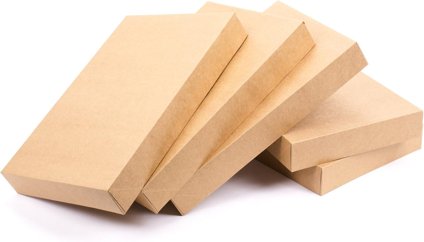 Hallmark Medium Gift Boxes with Lids (5 Shirt Boxes, Kraft) for Birthdays, Graduations, Christmas, Weddings, Bridal Showers