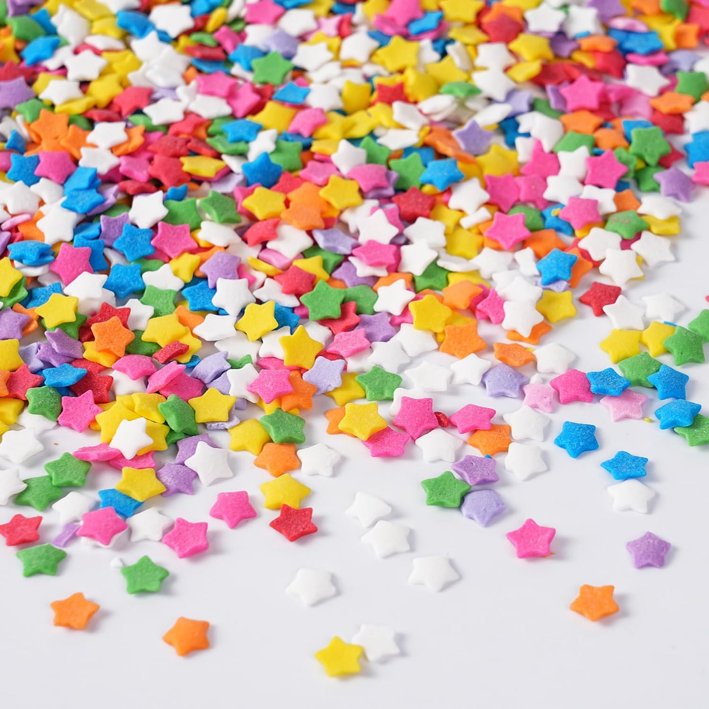 Star Sprinkles, Edible Confetti Sprinkles, 4.23oz Rainbow Sprinkle for Cake Decorating, Cupcakes, Baking, Donuts, Ice Cream Topper, and Cakecircle(120g)