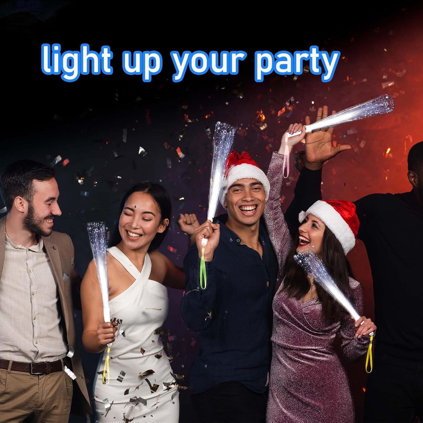 25 Pcs White Fiber Optic Wands,3 Models Wedding Sparklers,Glow Sticks Light up Sticks Led Light Wands Fit Wedding Bridal Shower Birthday Valentine's Day