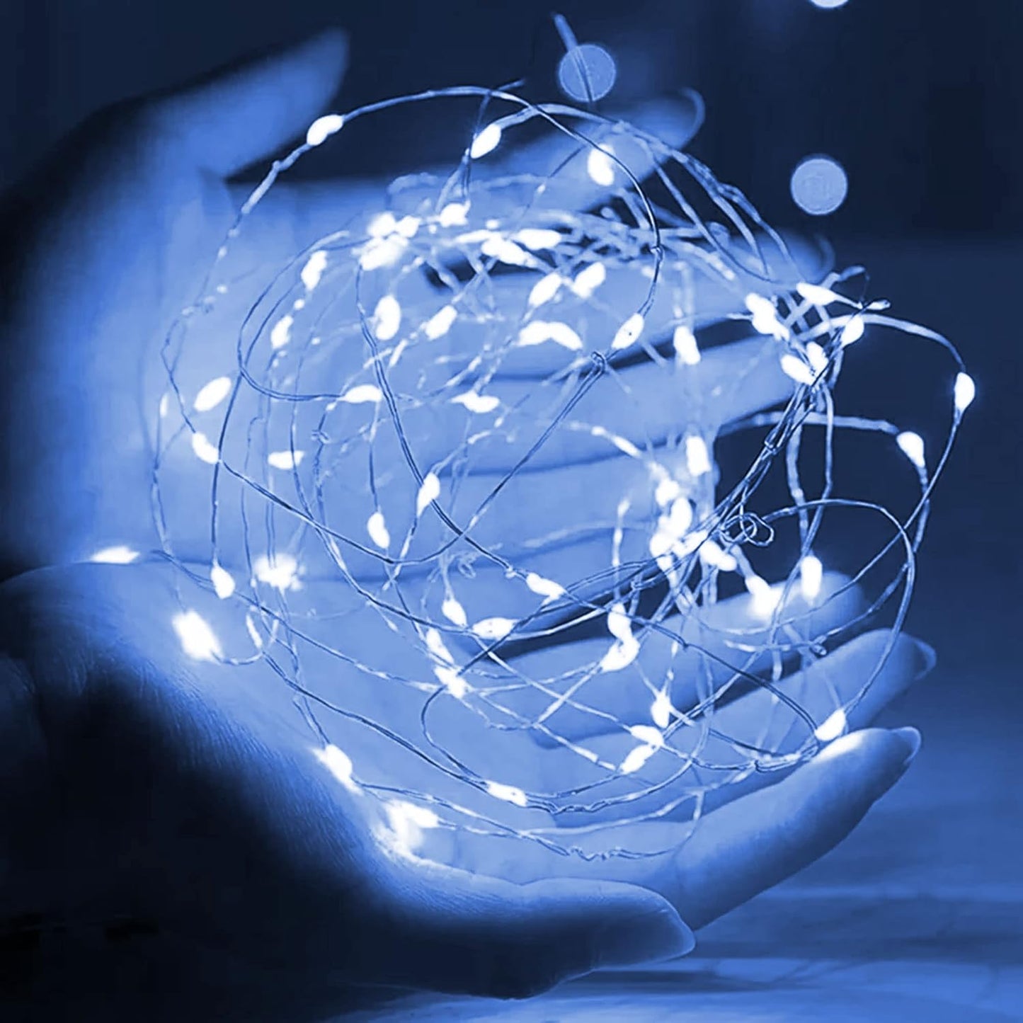 Dazzle Bright Fairy Lights Battery Operated, 20 FT 60 LED Silver Wire Waterproof Battery Operated String Lights, Christmas Decorations for Indoor Outdoor Bedroom Yard Decor, White