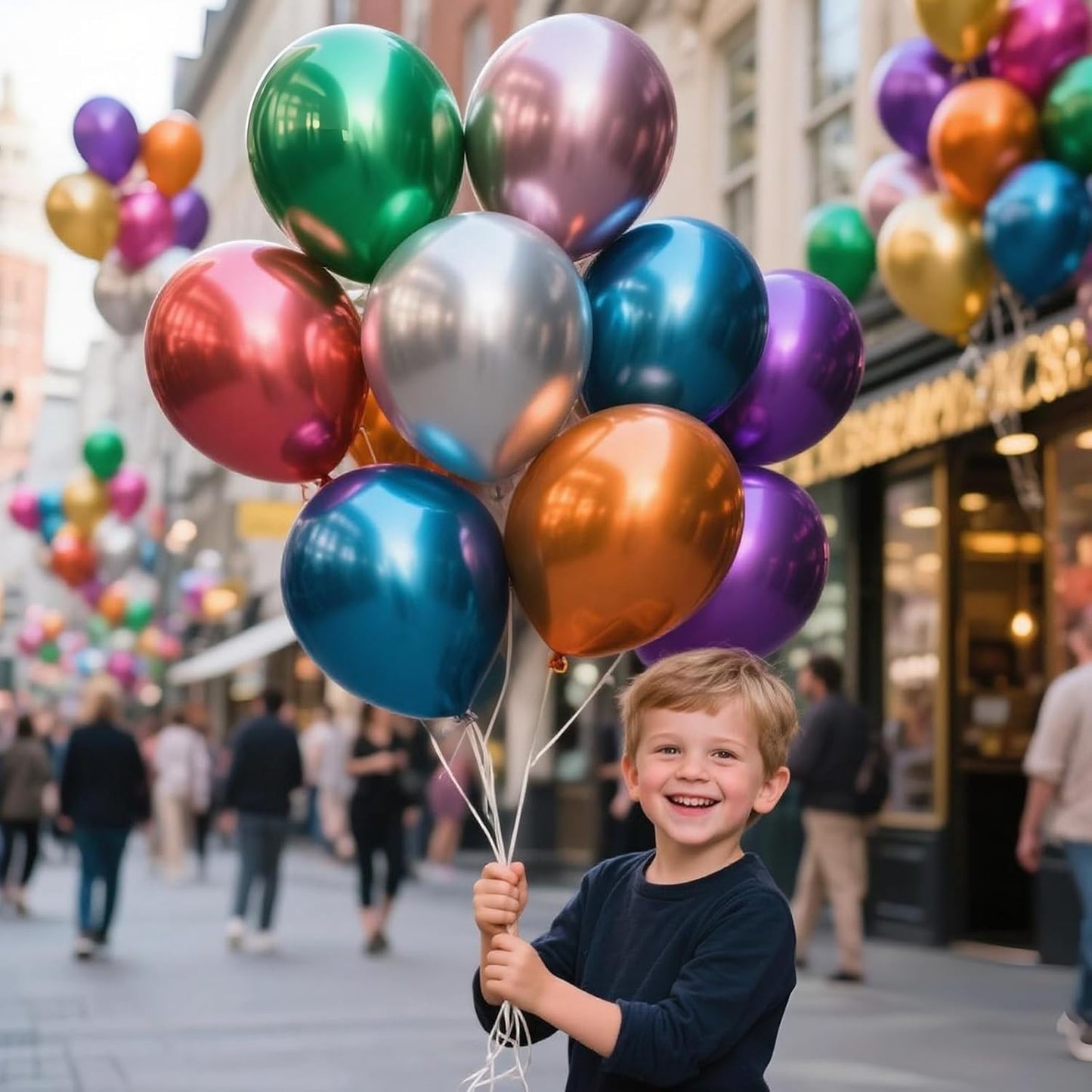 KAWKALSH Metallic Colorful Balloon 12 Inch, 110pcs Latex Party Balloons Helium Bright Color for Birthday Baby Shower Wedding Party Supplies Arch Garland Decoration