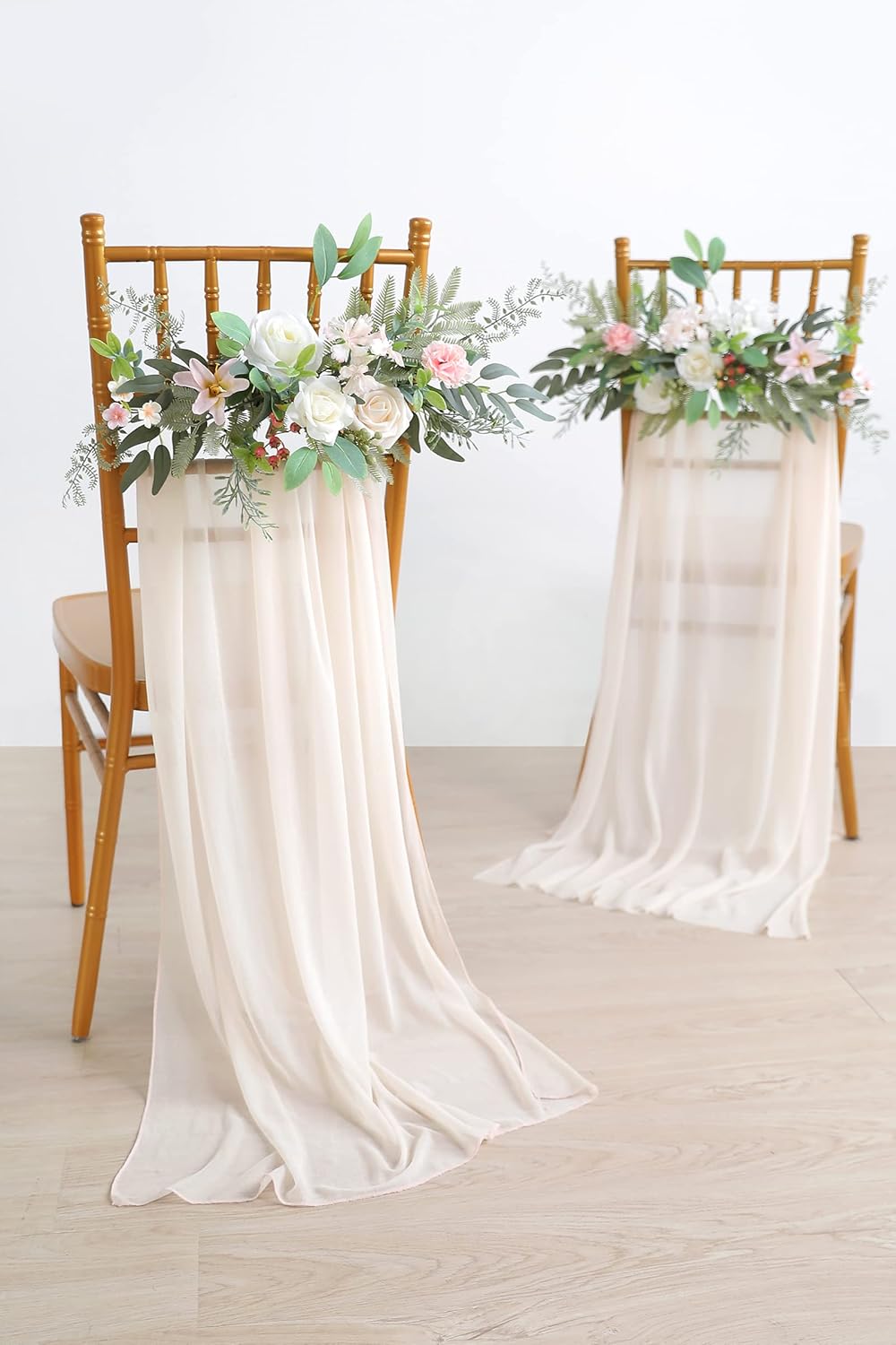 Serra Flora Artificial Greenery Stems Box Set,(Pack of 47pcs) with 9 Kinds of Faux Pink Green Filler for DIY Bridal Bouquets Wedding Floral Arrangement Table Centerpieces